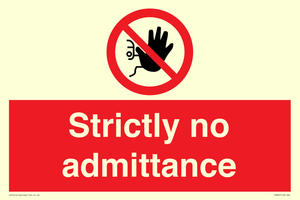 strictly no admittance